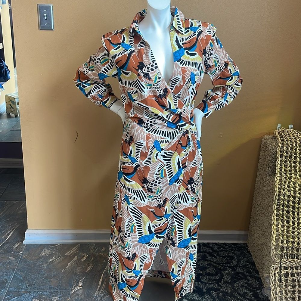 TEREA Women's Raina Draped Crossover Maxi Dress Size Small - Picture 4 of 16